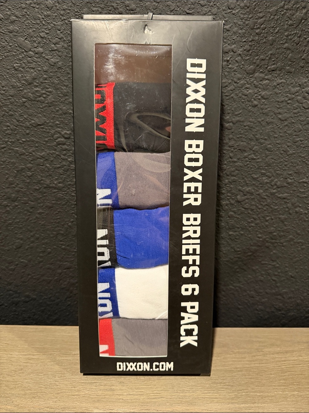 DIXXON 5-Pack Boxer Briefs in Black, Gray, Blue, White and Red Accents